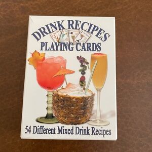 Drink Recipe Playing Cards, 54 Different Mixed Drink Recipes.